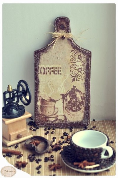 Kavos pupelių dekoras